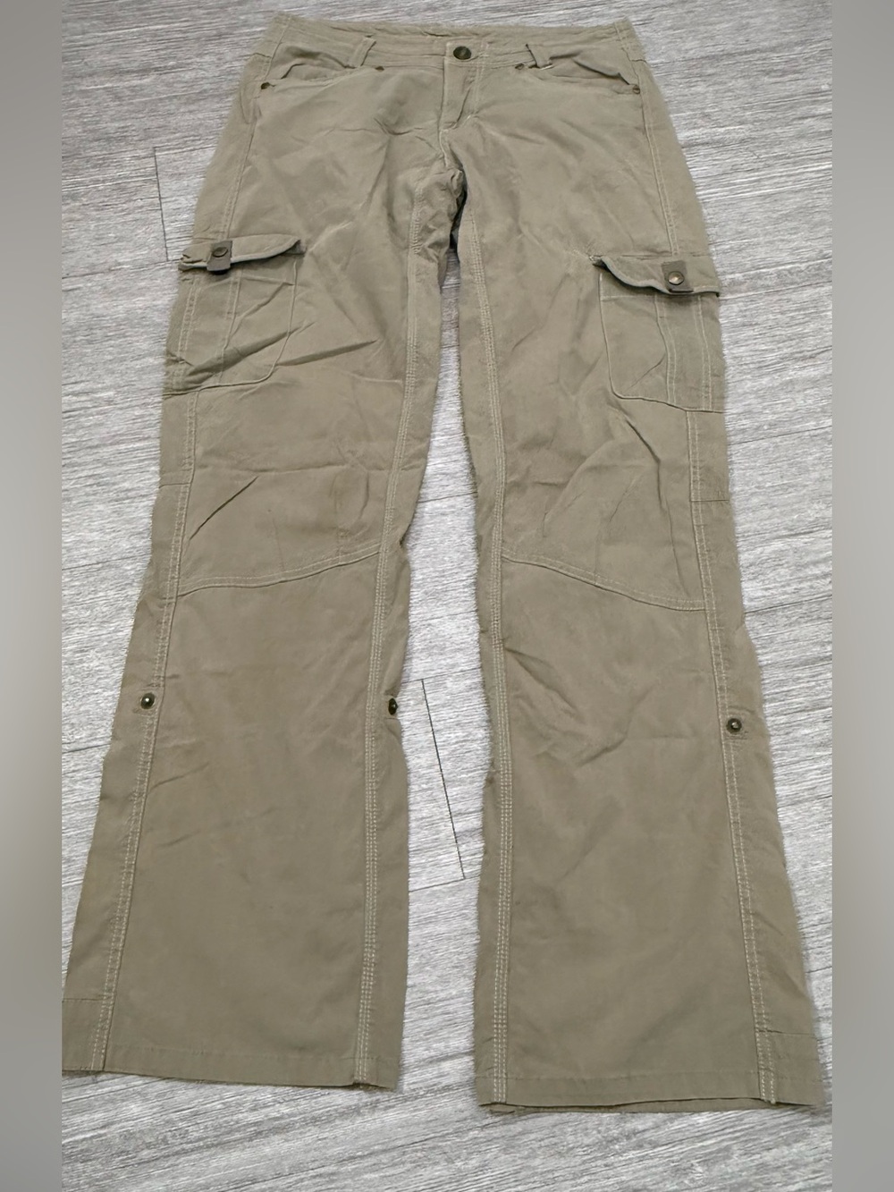 Kuhl Khaki Convertible Cargo Hiking Pants Outdoor Gorpcore Utility Travel